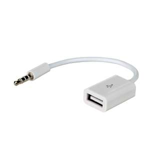 Akyga AK-AD-24 USB-A anya - Mini Jack apa Adapter, 15cm, fehér
