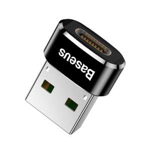 Baseus 3A USB-C–USB-A adapter, Fekete