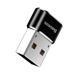Baseus 3A USB-C–USB-A adapter, Fekete