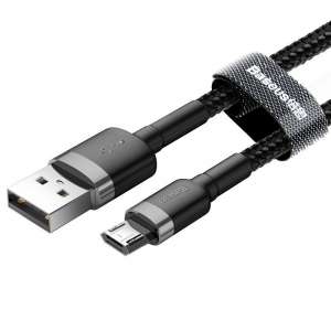 Baseus Cafule 2.4A USB-Micro USB kábel 1m, Szürke-Fekete