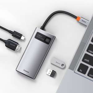Baseus Metal Gleam Series 4 az 1-ben hub, USB-C - USB 3.0 + USB 2.0 + HDMI + USB-C PD