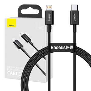 Baseus USB-C kábel a Lightning Superior, 20 W, PD, 1M, Fekete