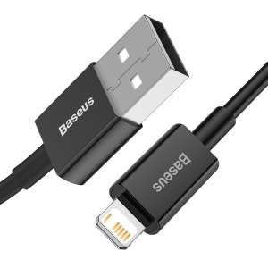 Baseus USB-kábel Lightning Superior, 2,4A, 2M, Fekete