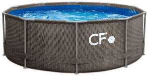 CF GROUP Frame Fémvázas medence, rattan mintás, tartozékok nélkül, 3,05 × 0,91 m