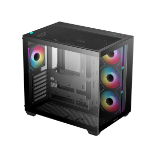 DeepCool Számítógépház - CG530 4F (fekete, ablakos, 4x12cm A-RGB, BTF, ATX, 2xUSB3.0, 1xUSB2.0)