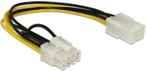 Delock PCI Express 6 pin anya - 8 pin apa tápkábel