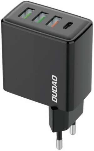 DUDAO A5H(EU) 3xUSB + 1xUSB Type C Hálózati töltő, Fekete