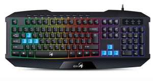 Genius Scorpion K215 Gamer billentyűzet, 10 multimédiás gyorsvezérlő gomb, háttér megvilágítás