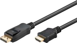 Goobay Displayport (apa) - HDMI (apa) átalakító kábel (4k, 30Hz), 1m