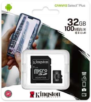 Kingston microSDHC Canvas Select Plus 32GB memóriakártya
