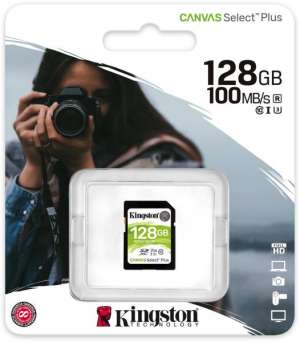 Kingston SDXC Canvas Select Plus 128GB Memóriakártya