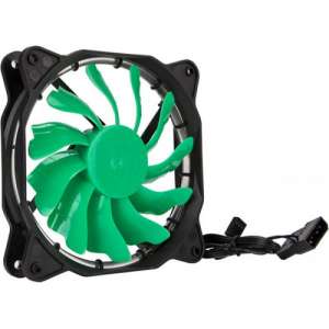 Marvo ház hűtő ventilátor zöld LED 12cm rendszerhűtő