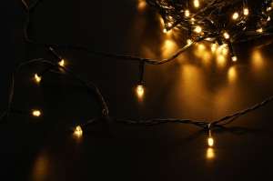 Modee Karácsonyi LED Füzér Plastic Adapteres (200LED/20m/10cm) warm