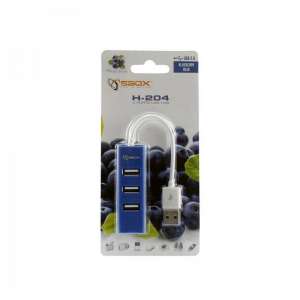 SBOX H-204BL 4 portos usb hub, kék