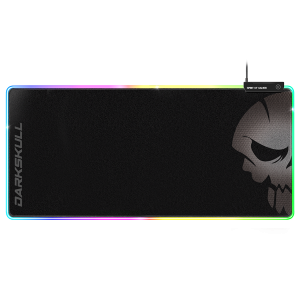 Spirit of Gamer Darkskull RGB XXXL Egérpad (RGB háttérvilágítás, 900x400x4mm, USB Hub), Fekete