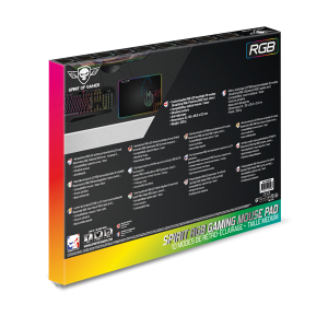 Spirit of Gamer Egérpad - RGB Medium, RGB háttérvilágítás, 350 x 255 x 3mm, fekete