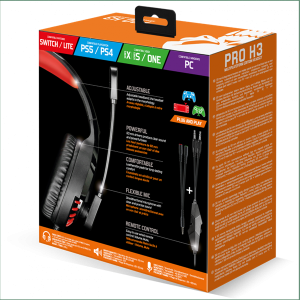 Spirit of Gamer Fejhallgató - PRO-H3 Red (MultiPlatform, Narancssárga)
