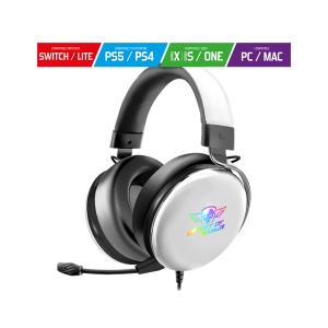 Spirit of Gamer H700 White Mikrofonos Fejhallgató (MultiPlatform, 7.1, mikrofon, hangerőszabályzó, nagy-párnás, fehér)