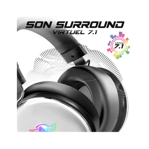 Spirit of Gamer H700 White Mikrofonos Fejhallgató (MultiPlatform, 7.1, mikrofon, hangerőszabályzó, nagy-párnás, fehér)