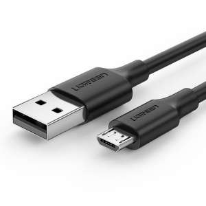 UGREEN USB-Micro USB-kábel QC 3.0, 2,4A, 2M, Fekete