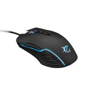 WHITE SHARK AZARAH GAMING EGÉR,FEKETE, 6400DPI, RGB, gumírozott borítás, szoftverrel, 7 gomb