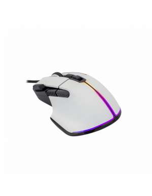 White Shark MARROK Gamer Egér, 12000dpi, 9D, RGB, USB2.0, Fehér